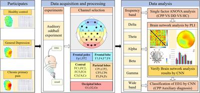 EEG assessment of brain dysfunction for patients with chronic primary pain and depression under auditory oddball task